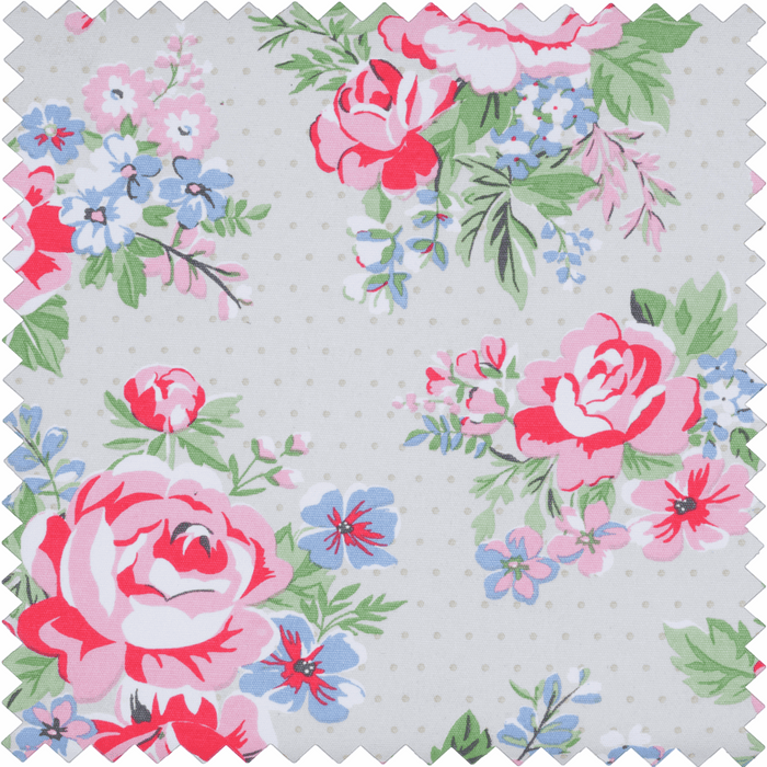 Sewing Box (L): Twin Lid: Square: Rose