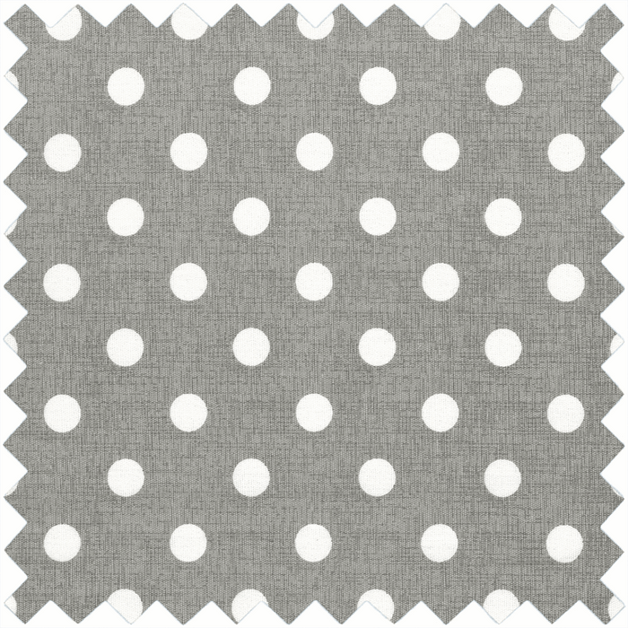 Sewing Box (L): Grey Linen Polka Dot