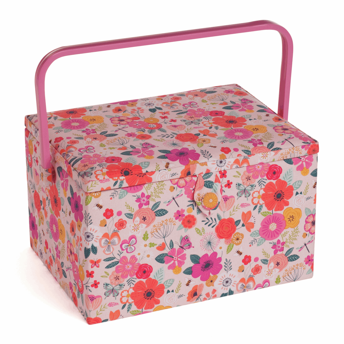 Sewing Box (L): Floral Garden: Pink — JohnsonCrafts