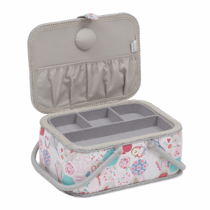 Sewing Box: Twin Handled: Oval: Notions