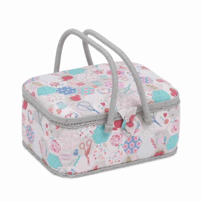 Sewing Box: Twin Handled: Oval: Notions