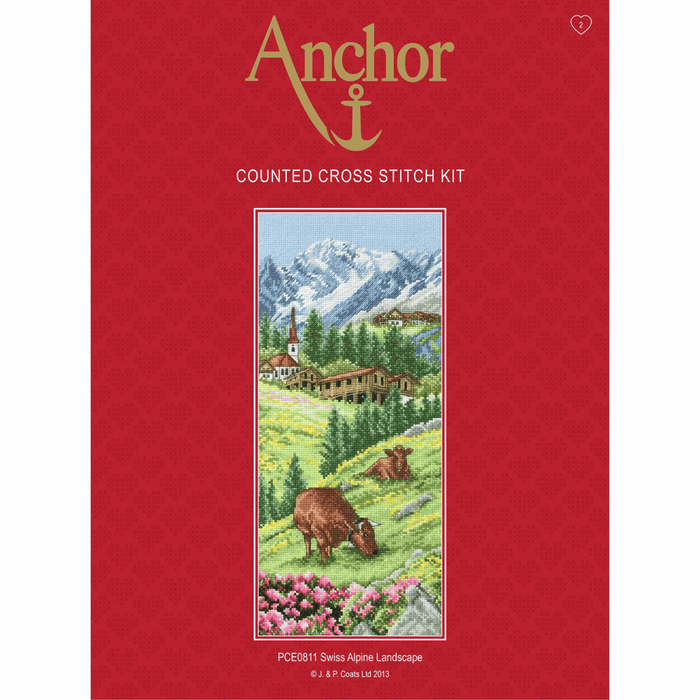 Counted Cross Stitch Kit: Swiss Alpine Landscape