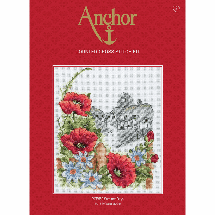 Counted Cross Stitch Kit: Summer Days (Poppies)