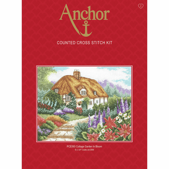 Counted Cross Stitch Kit: Cottage Garden in Bloom