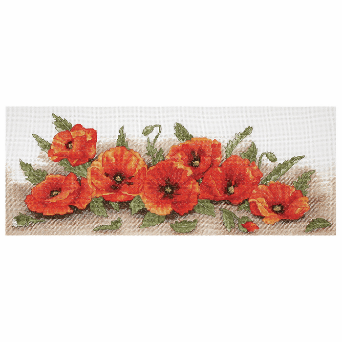 Counted Cross Stitch Kit: Spray of Poppies