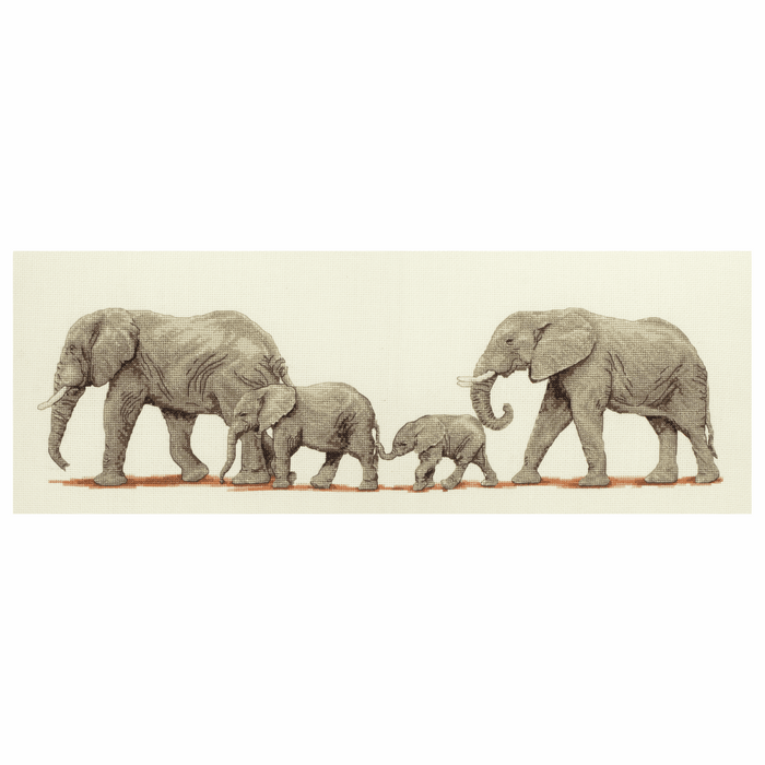 Counted Cross Stitch Kit: Elephant Stroll