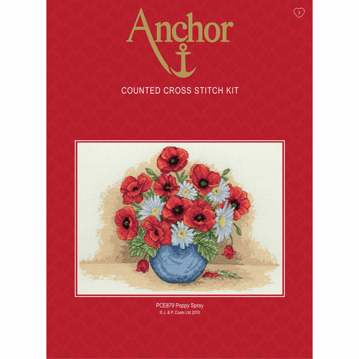 Counted Cross Stitch Kit: Poppy Spray