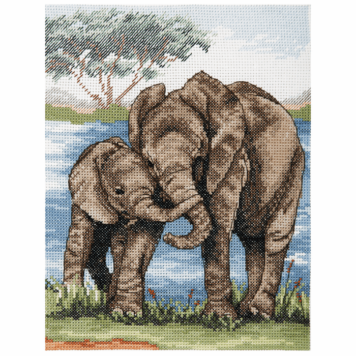 Counted Cross Stitch Kit: Essentials: Elephants