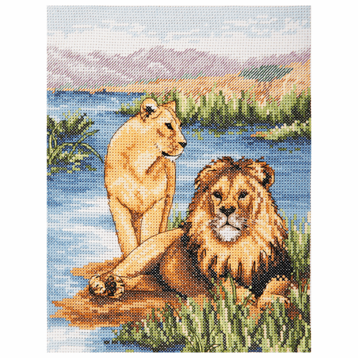 Counted Cross Stitch Kit: Essentials: Lions