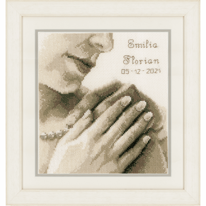 Counted Cross Stitch Kit: Wedding Couple Hands