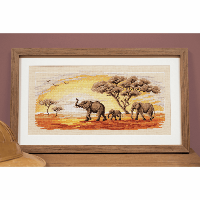 Counted Cross Stitch Kit: Elephants