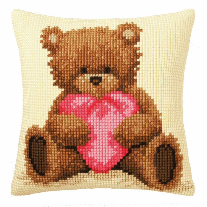 Cross Stitch Kit: Cushion: Popcorn with Heart