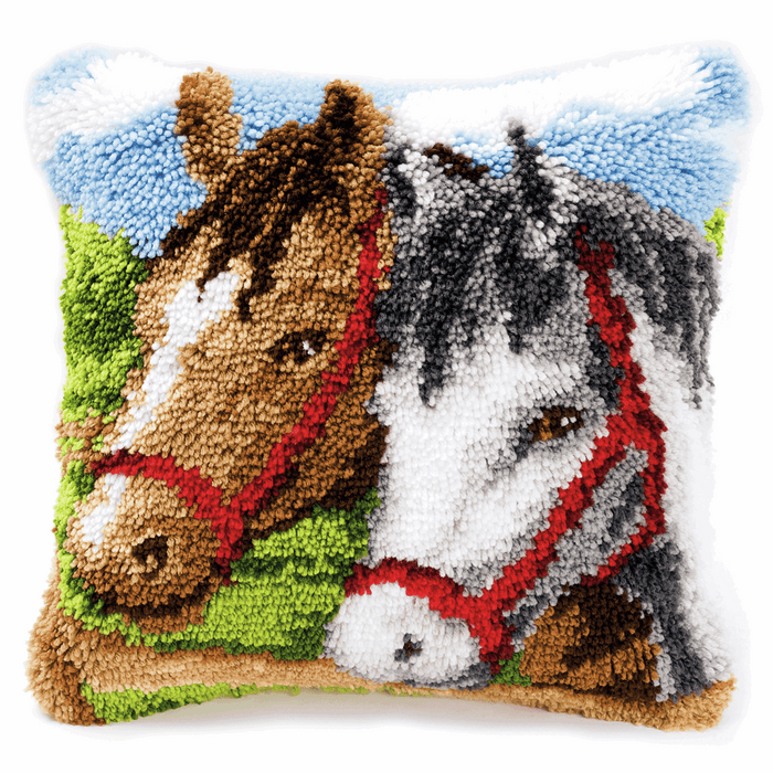 Latch Hook Kit: Cushion: Ponies