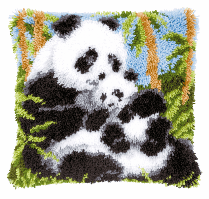 Latch Hook Kit: Cushion: Panda