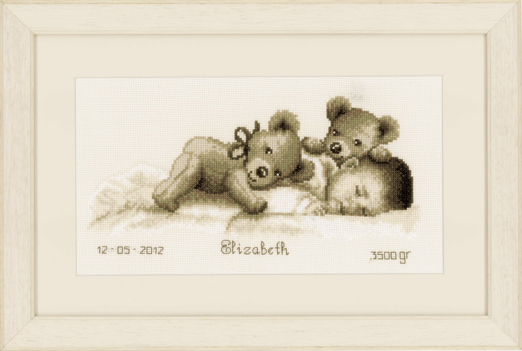Counted Cross Stitch Kit: Sleeping With Teddy