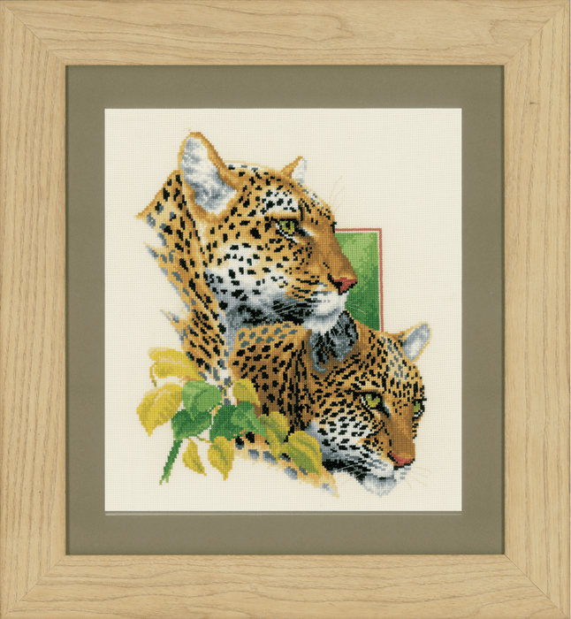 Counted Cross Stitch Kit: Leopard Duo