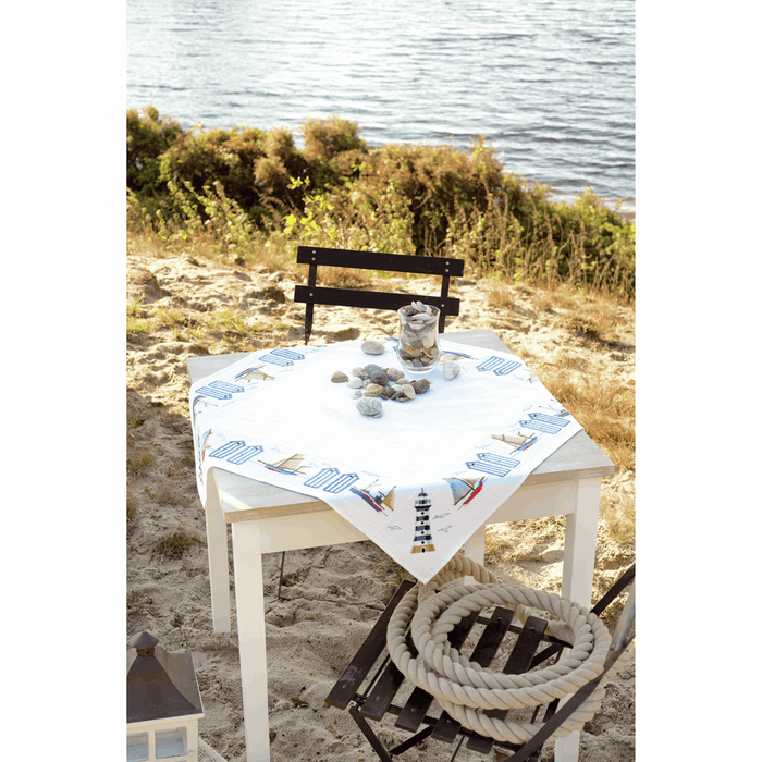 Counted Cross Stitch Kit: Tablecloth: Beach