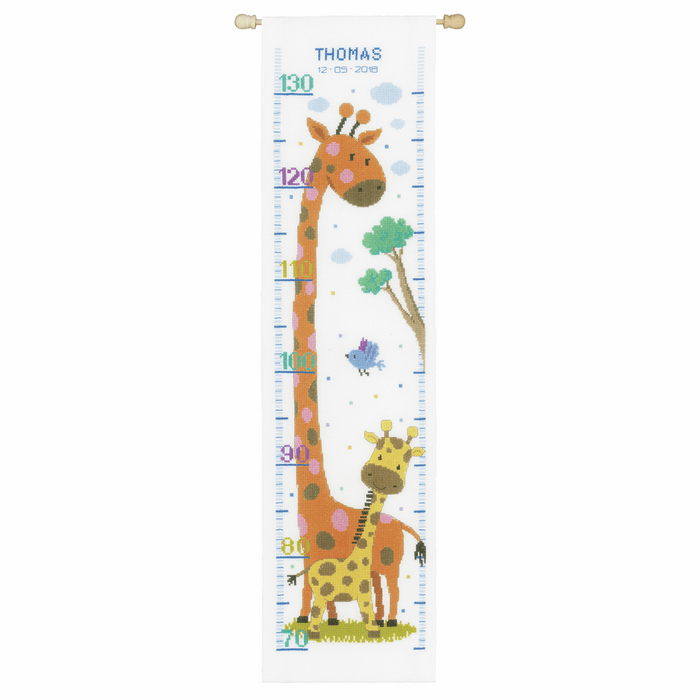 Counted Cross Stitch Kit: Height Chart: Giraffe