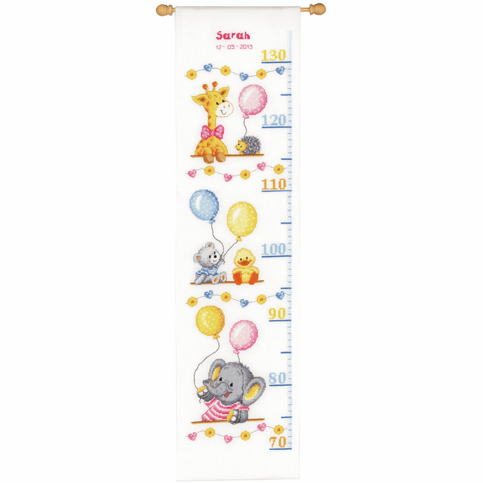 Counted Cross Stitch Kit: Height Chart: Baby Shower
