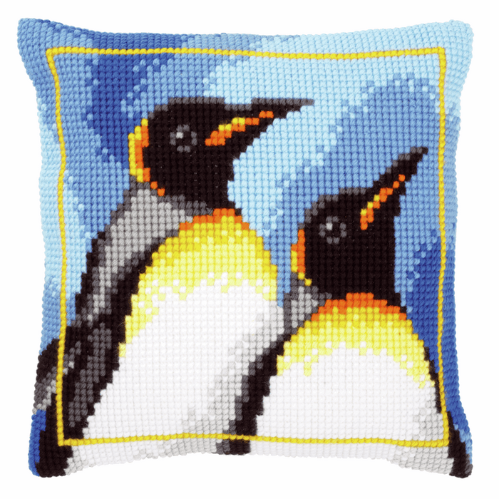 Latch Hook Kit: Cushion: King Penguins