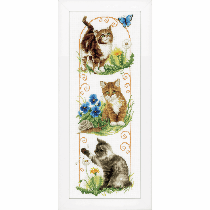 Counted Cross Stitch Kit: Cats Exploring