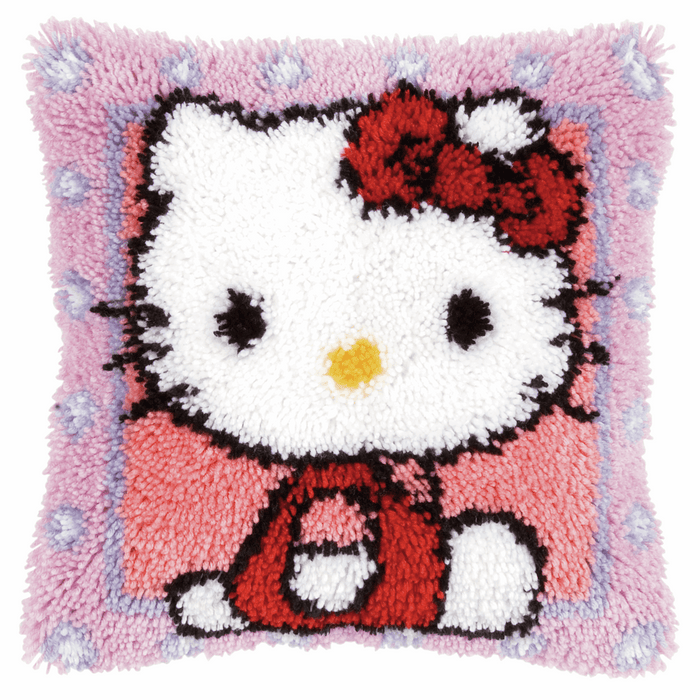 Latch Hook Kit: Cushion: Hello Kitty