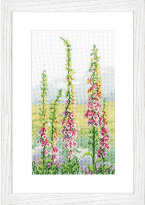 Counted Cross Stitch Kit: Foxgloves at Dawn