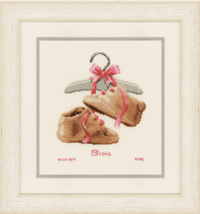 Counted Cross Stitch Kit: My First Shoes
