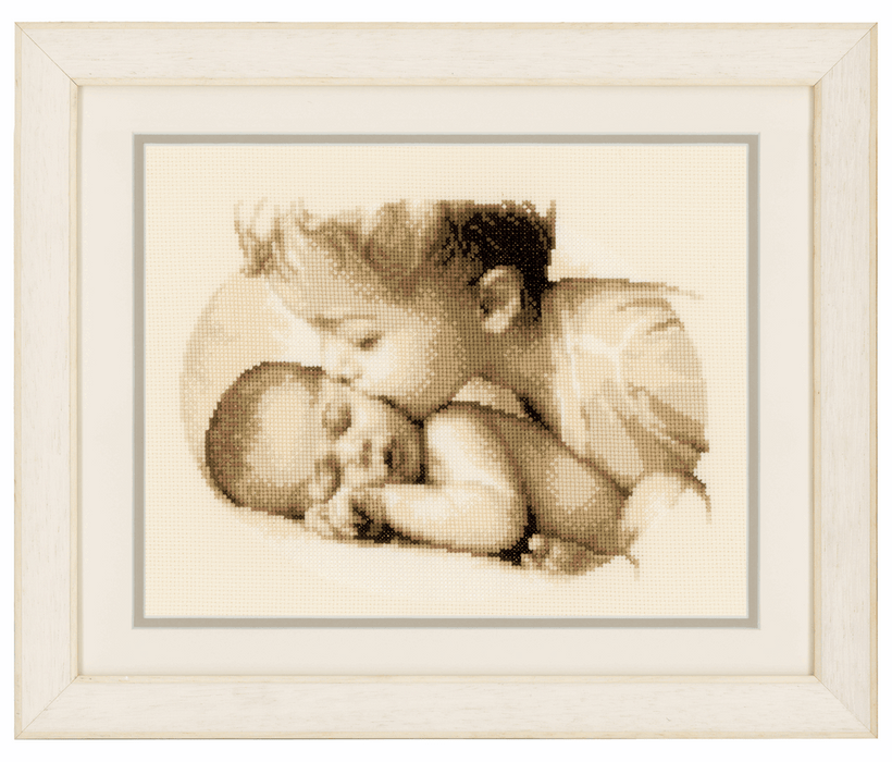 Counted Cross Stitch Kit: Brotherly Love