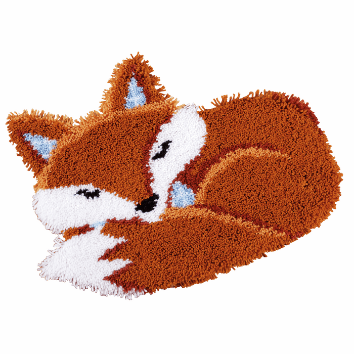 Latch Hook Kit: Shaped Rug: Sleeping Fox