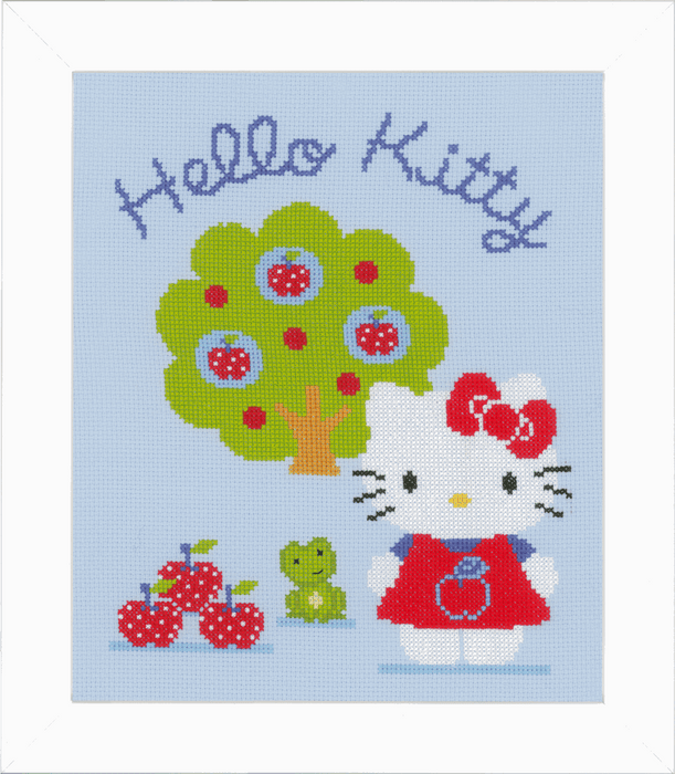 Counted Cross Stitch Kit: Hello Kitty & Apple Tree