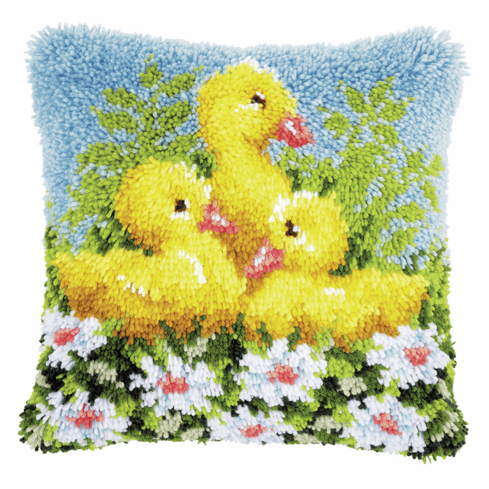 Latch Hook Kit: Cushion: Ducks