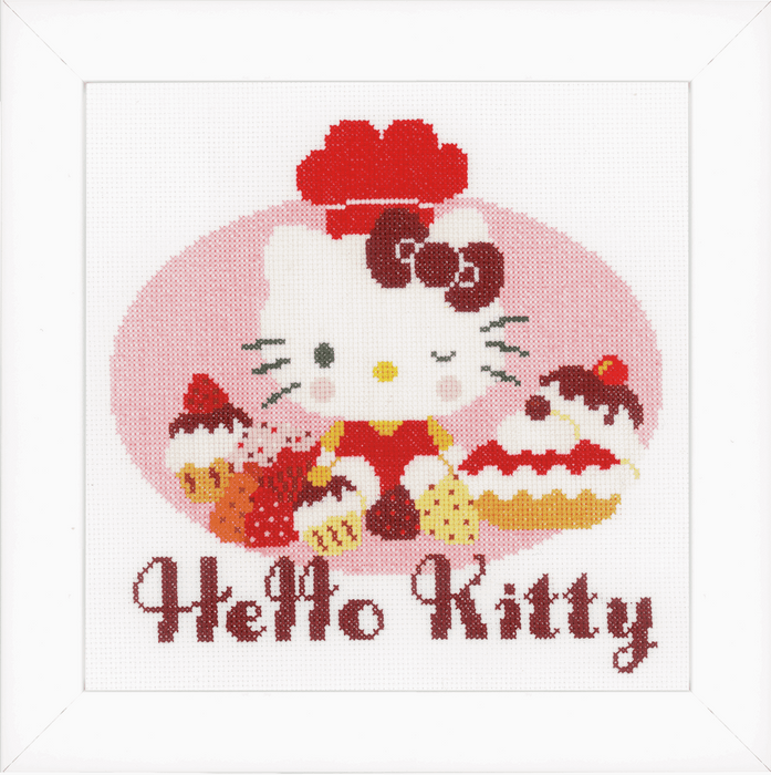 Counted Cross Stitch Kit: Hello Kitty: Pie Baking