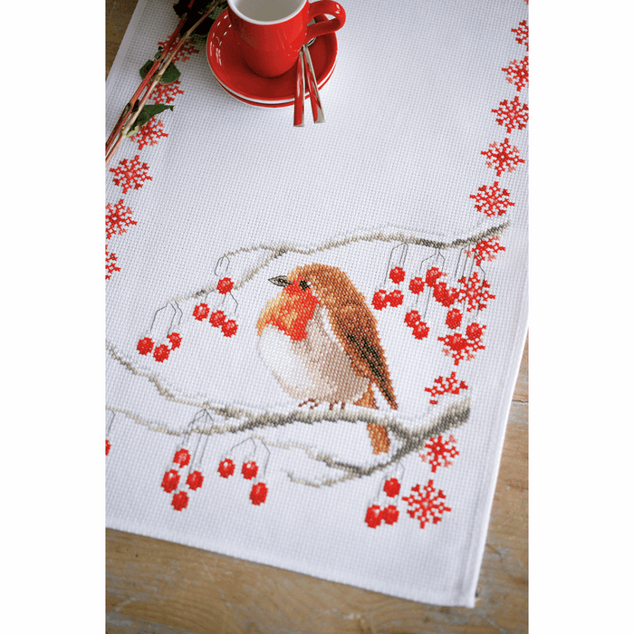 Counted Cross Stitch Kit: Runner: Robin