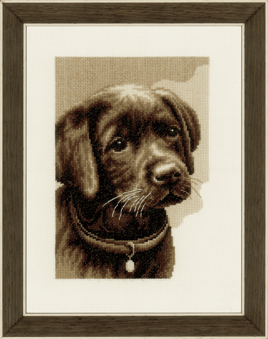 Counted Cross Stitch Kit: Labrador Puppy