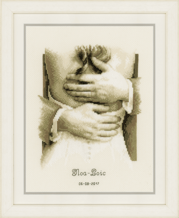 Counted Cross Stitch Kit: Wedding Record: Newlyweds