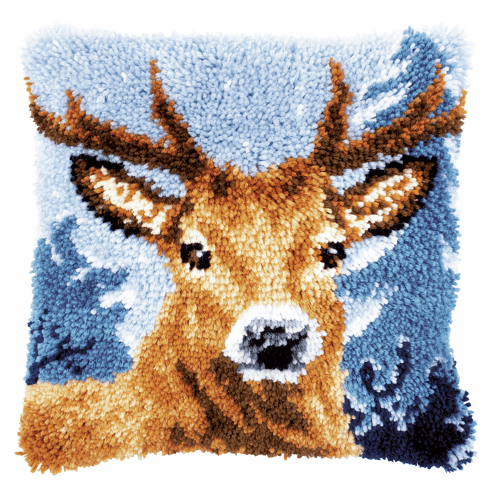 Latch Hook Kit: Cushion: Deer