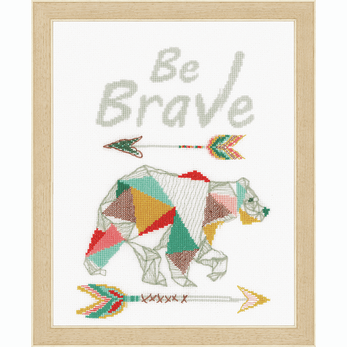 Counted Cross Stitch Kit: Be Brave