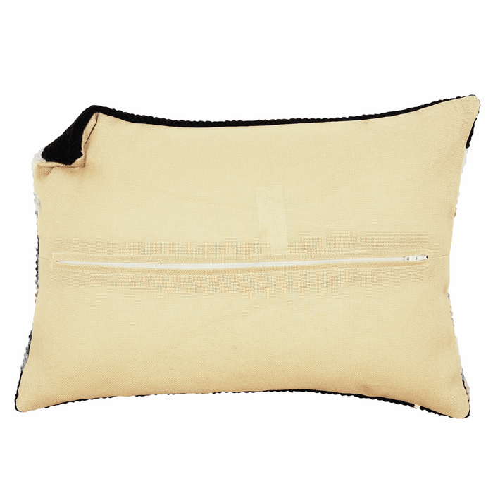 Cushion Back with Zipper: 45 x 35cm: Ecru