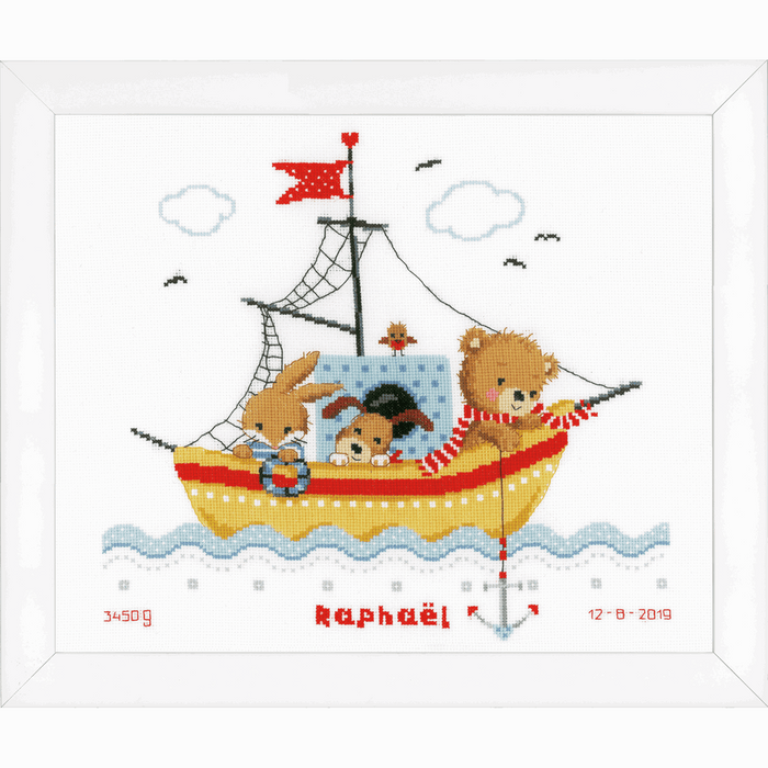 Counted Cross Stitch Kit: Boat Sailing