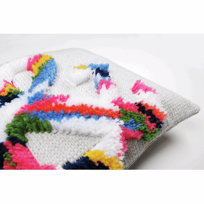 Latch Hook & Chain Stitch Kit: Cushion: Bright: Ampersand