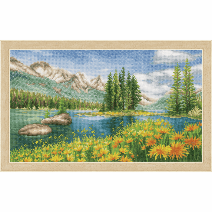 Counted Cross Stitch Kit: Mountain Landscape