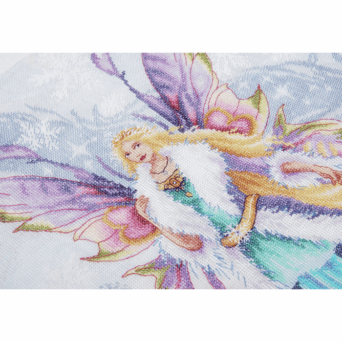 Counted Cross Stitch Kit: Fantasy Winter Elf Fairy (Linen)