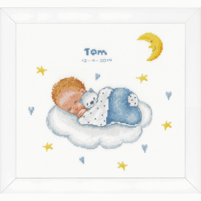 Counted Cross Stitch Kit: Sleeping Baby on Cloud