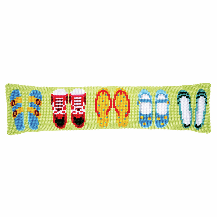 Cross Stitch Kit: Draught Excluder: Summer Shoes