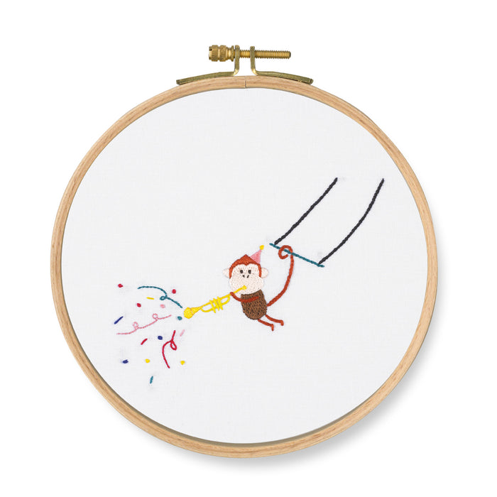 Printed Embroidery Kit - Monkey