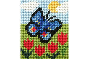 First Tapestry - Butterfly & Tulips